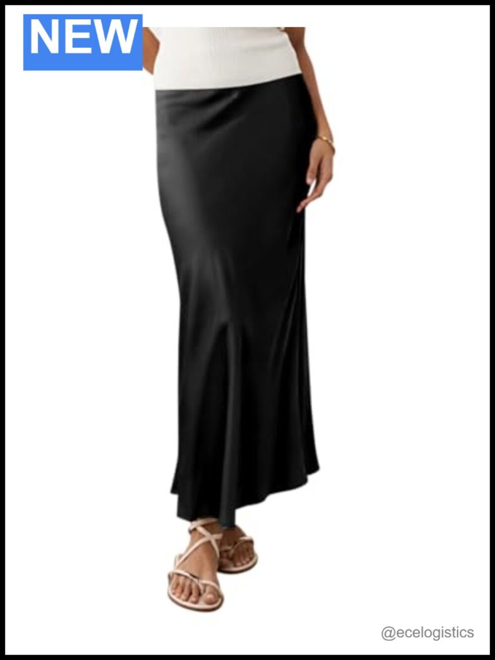 Satin High Waist Maxi Long Skirt A-Line Formal Wedding Prom